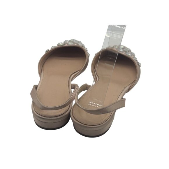 J. Crew Women’s Embllished Satin Slingback Flats, Pink Blush, Size 6 - Picture 4 of 12